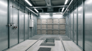 filtro Andreae in cabina di verniciatura industriale
